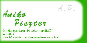 aniko piszter business card